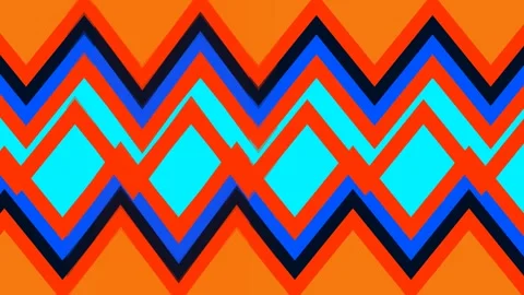 Abstract geometric pattern featuring overlapping zig-zag lines and diamonds.. Stock Footage 346103414