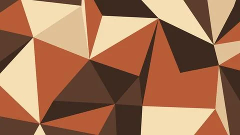 Abstract geometric pattern featuring overlapping triangles in warm browns, or 库存插图