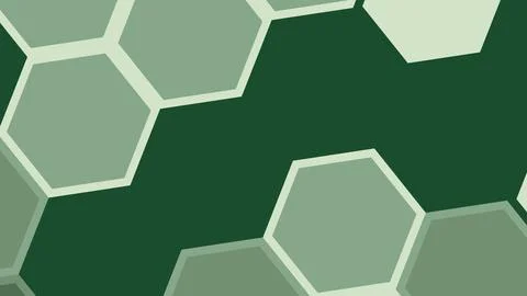 Abstract geometric pattern featuring overlapping light and dark green hexagon Stock Illustration