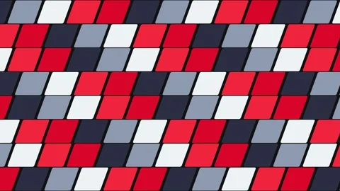 Abstract geometric pattern featuring a repeating grid of colorful rhomboids Stock Footage 336263582