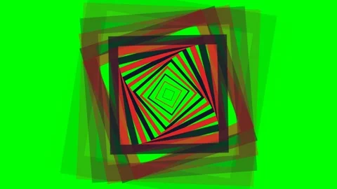 Abstract geometric pattern featuring a rotating square tunnel effect Stock Footage 340266013