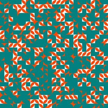 Abstract geometric pattern featuring a seamless tile design with shapes and.. Stock Illustration