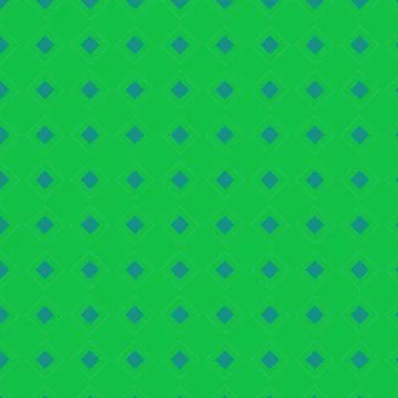 Abstract Geometric Pattern Featuring Teal Diamond Shapes on a Vibrant Green.. Stock Illustration