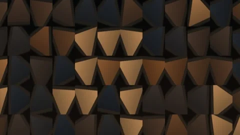 Abstract geometric pattern featuring three-dimensional brown and black tria.. Stock Footage 347465053