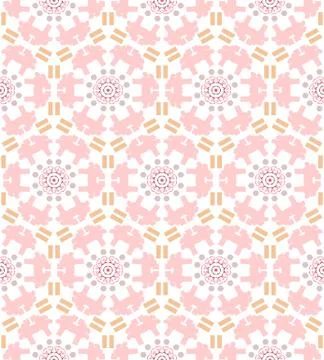 Abstract geometric pattern, floral background. Illustrazione stock