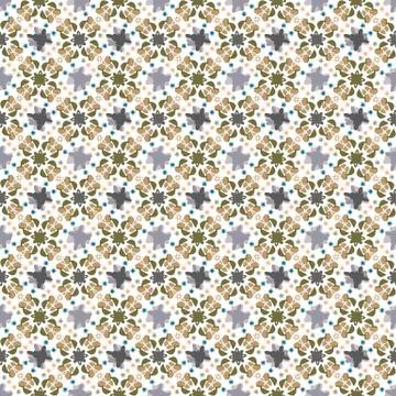 Abstract geometric pattern, floral background. Illustrazione stock