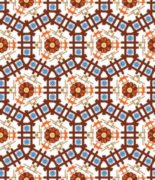 Abstract geometric pattern, floral background. Stockillustratie