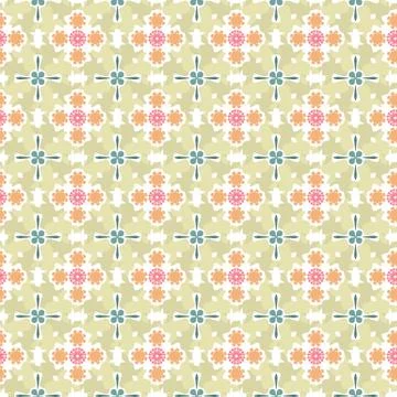 Abstract geometric pattern, floral background. Stockillustratie