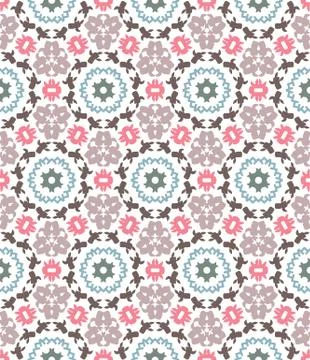 Abstract geometric pattern, floral background. Illustrazione stock