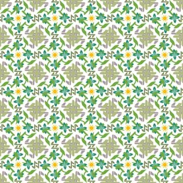 Abstract geometric pattern, floral background. Illustrazione stock