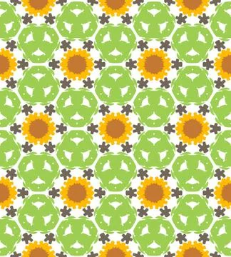 Abstract geometric pattern, floral background. Illustrazione stock