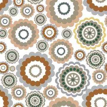 Abstract geometric pattern. Floral circle flower ornament Stock Illustration