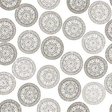 Abstract geometric pattern. Floral circle oriental ethnic background. Stock Illustration