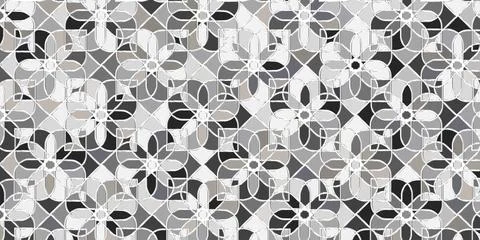 Abstract geometric pattern floral design elegant geay background Stock Illustration