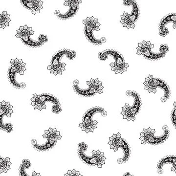 Abstract geometric pattern. Floral oriental ethnic background. Arabic ornamen Stock Illustration