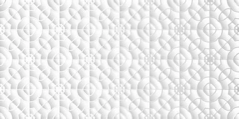 Abstract geometric pattern floral white background design modern Stock Illustration