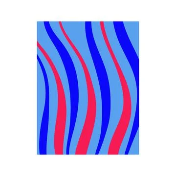 Abstract geometric pattern with flowing wavy lines Stock Illustration
