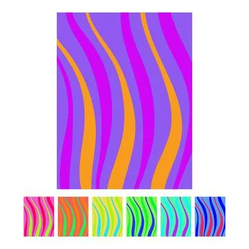 Abstract geometric pattern with flowing wavy lines Stock Illustration