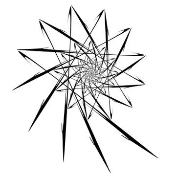 Abstract geometric pattern in the form of a spiral. Modern background in the  Stock Illustration