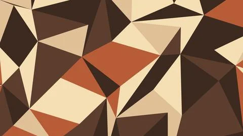 Abstract geometric pattern formed by overlapping triangles in warm browns bei Stock Illustration