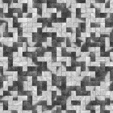 Abstract geometric pattern forming a black and white labyrinth Stock Illustration