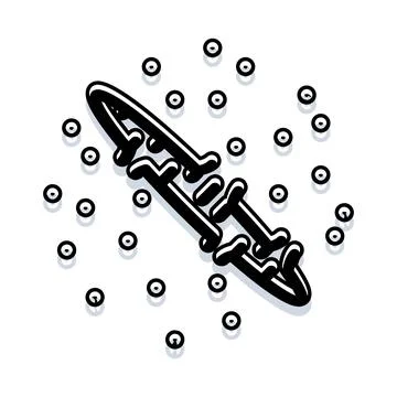 Abstract geometric pattern forming chain connection Stockillustratie