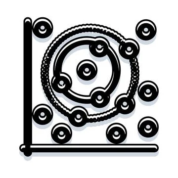 Abstract geometric pattern forming circles and dots Illustrazione stock