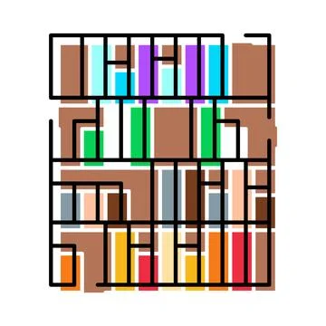 Abstract geometric pattern forming a colorful grid composition Stock Illustration