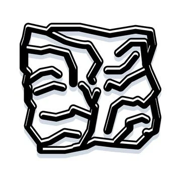 Abstract geometric pattern forming complex black lines Stock Illustration