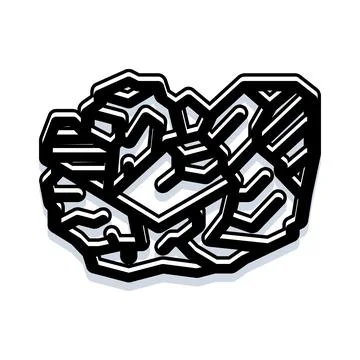 Abstract geometric pattern forming complex labyrinth structure Stock-Illustration