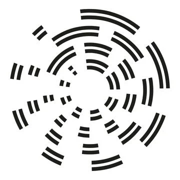 Abstract geometric pattern forming concentric circle segments Illustrazione stock