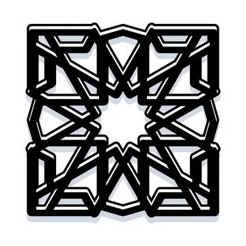 Abstract geometric pattern forming a creative design Stock Illustration