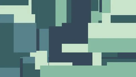 Abstract geometric pattern forming a green and blue mosaic イラスト素材