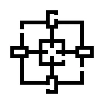 Abstract geometric pattern forming a network diagram Illustration