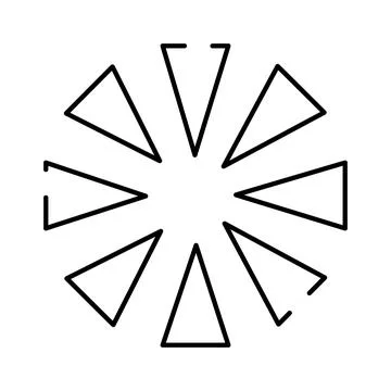 Abstract geometric pattern forming radial starburst shape Stockillustratie