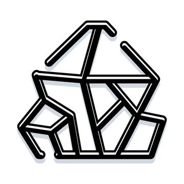 Abstract geometric pattern forming shattered dynamic shape Illustrazione stock