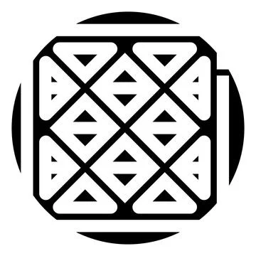 Abstract geometric pattern forming square grid design Stock Illustration