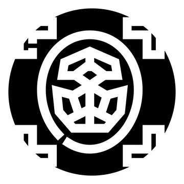 Abstract geometric pattern forming a structured symbol Stock Illustration