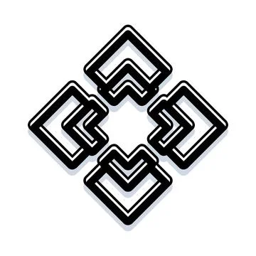 Abstract geometric pattern forming symmetric square shapes Stock Illustration