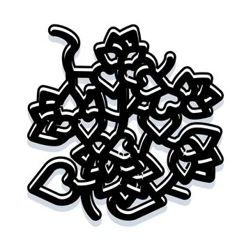 Abstract geometric pattern forming tangled mosaic design Stockillustratie