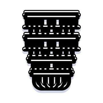 Abstract geometric pattern forming a tiered structure Stock Illustration