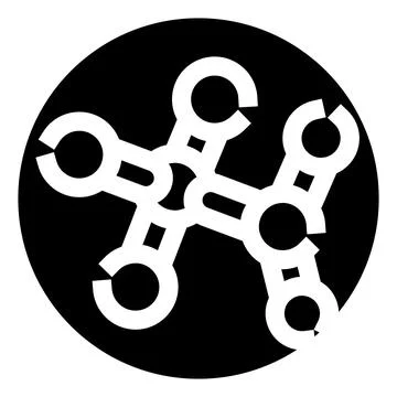 Abstract geometric pattern forming unique connection structure Stock Illustration
