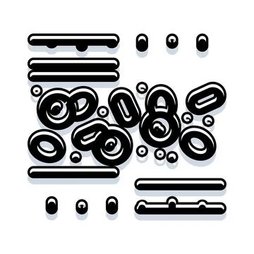 Abstract geometric pattern forming various shapes and lines イラスト素材