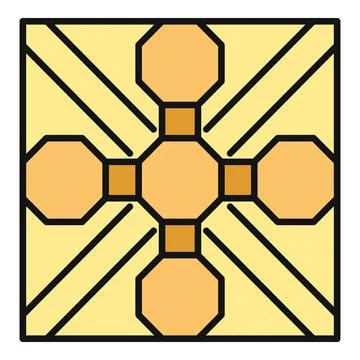 Abstract geometric pattern forming a vibrant mosaic design Stock Illustration