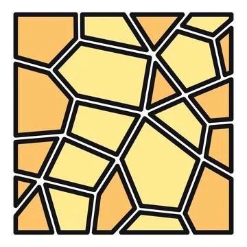 Abstract geometric pattern forming a yellow mosaic background イラスト素材