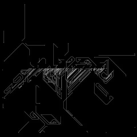 Abstract Geometric Pattern with Futuristic Digital Circuit Design Stock Footage 341374125