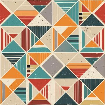 Abstract geometric pattern, generative computational art illustration Stock Illustration