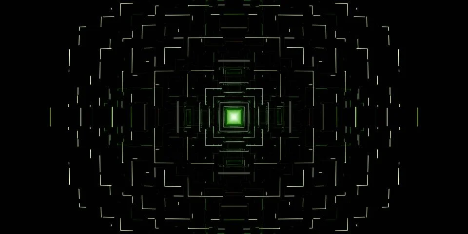 Abstract geometric pattern with glowing center Stock Illustration