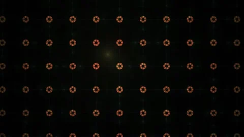 Abstract Geometric Pattern with Glowing Elements on Dark Background. Stock Footage 333913837