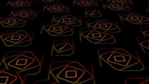 Abstract Geometric Pattern with Glowing Hexagons Stock Footage 301666938